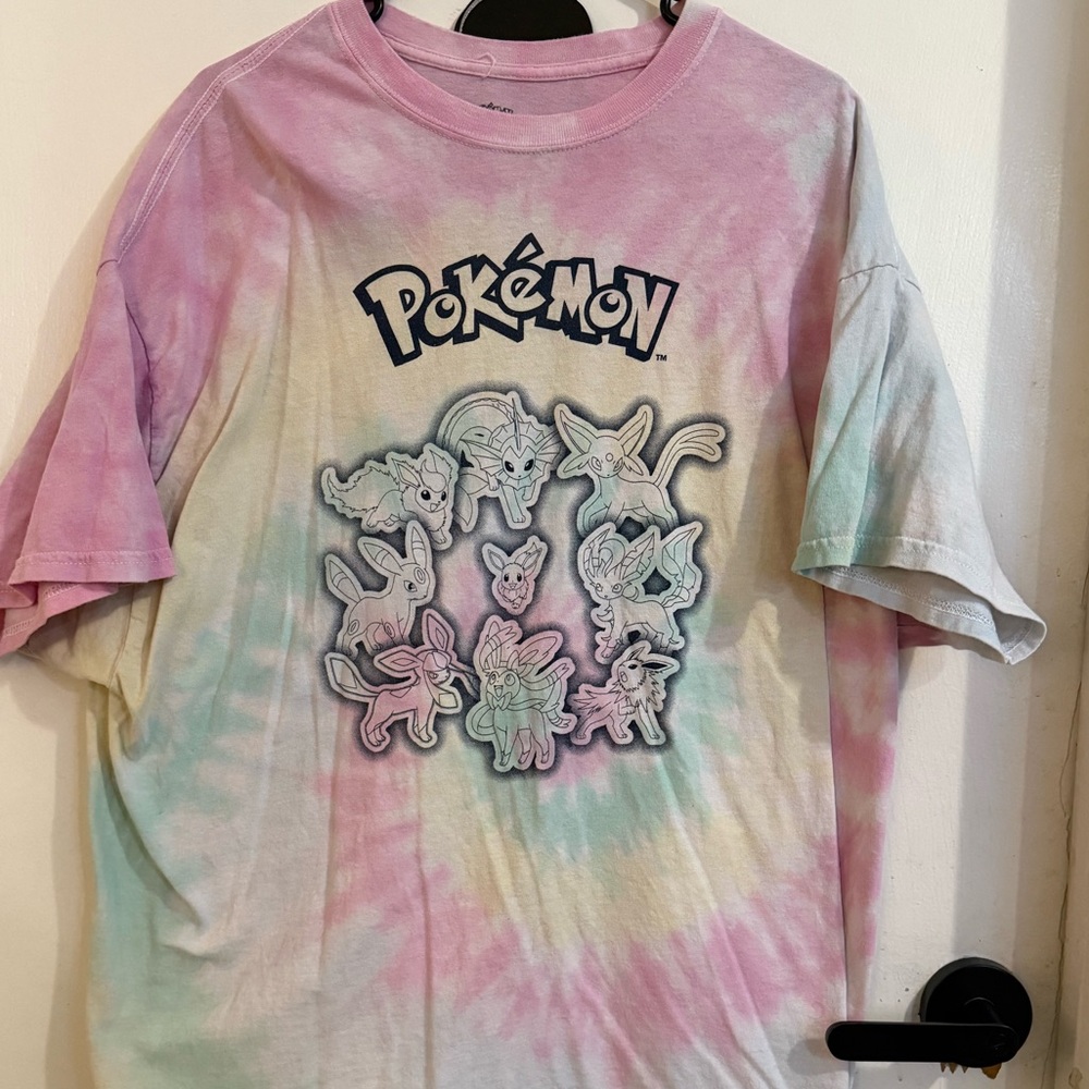 Pokémon Pink Tie-Dye T-Shirt XXL EVEE